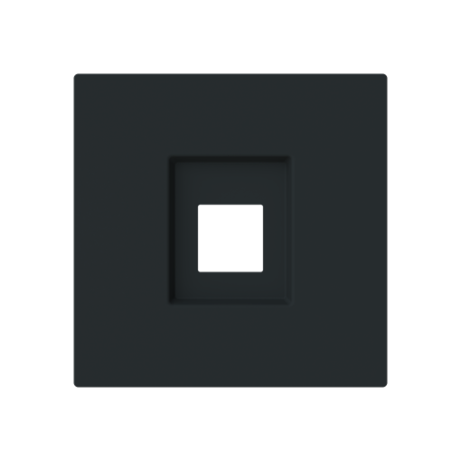 Cover plate For data connection housing 1 gang Black - Alba