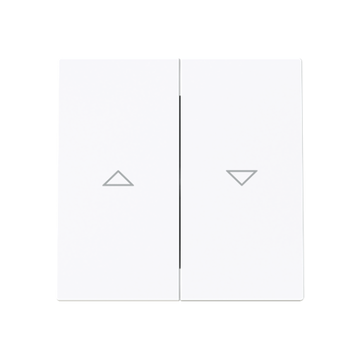 Rocker Symbol "arrows" for Venetian blind, Two-part rocker White - Alba