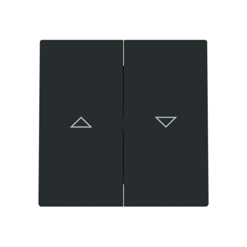 Rocker Symbol "arrows" for Venetian blind, Two-part rocker Black - Alba