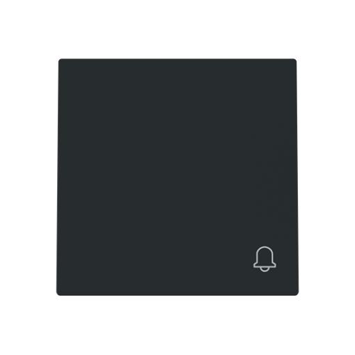 Rocker Symbol "bell" for Switchpush button, Single rocker Black - Alba