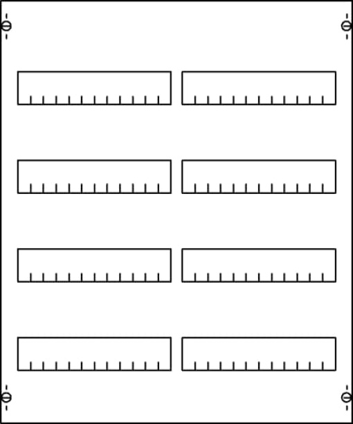 DIN rail mounting devices 600 mm x 500 mm x 120 mm , 4 , 0