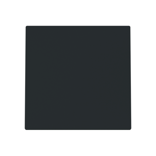 Cover plate Without imprint for Switchpush button, Single rocker Black - Alba