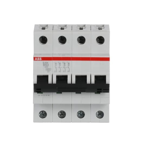 Miniature Circuit Breaker - S200 - 4P - 63 A - B - AC 6 kA