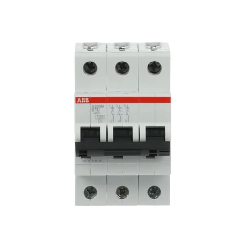 Miniature Circuit Breaker - S200M - 3P - 10 A - B - AC 10 kA