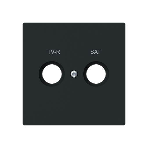 Cover plate SAT 2 gang Black - Alba