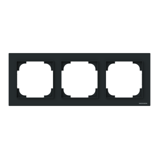 Frame 3-gang Black - Alba