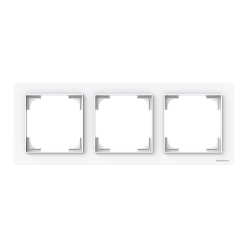 Frame 3-gang White - Alba