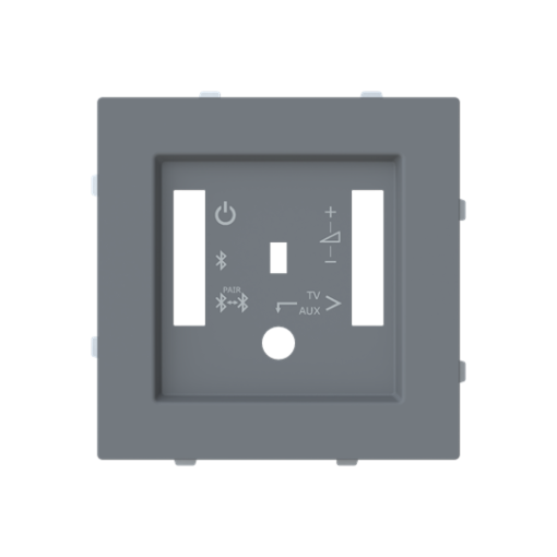 Cover plate Radio receiver Central cover plate Grey - Alba