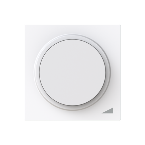 Cover plate Symbol "rotational speed" for Dimmer Turn button White - Alba