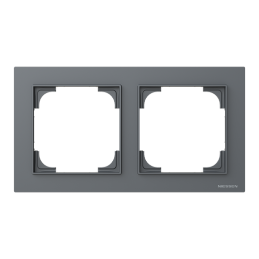 Frame 2-gang Grey - Alba