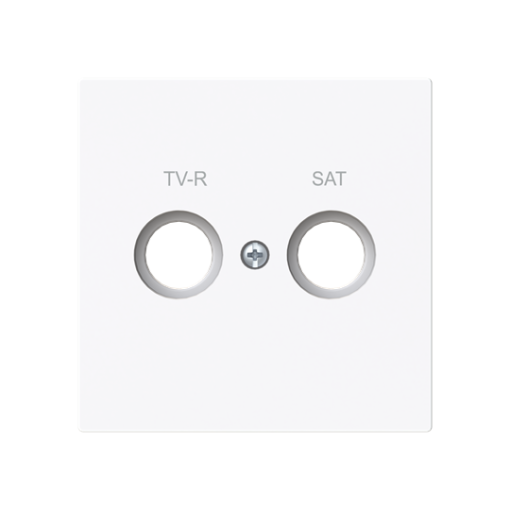 Cover plate SAT 2 gang White - Alba