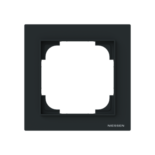 Frame 1-gang Black - Alba