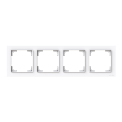 Frame 4-gang White - Alba