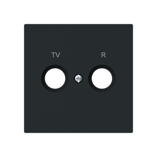 Cover plate SAT 1 gang Black - Alba