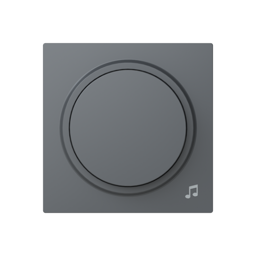 Cover plate Various symbols for Dimmer Turn button Grey - Alba