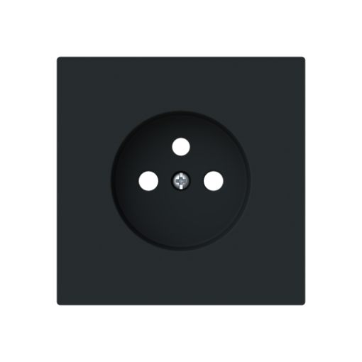 Cover socket outlet Central cover plate for Signalling Various symbols Black - Alba