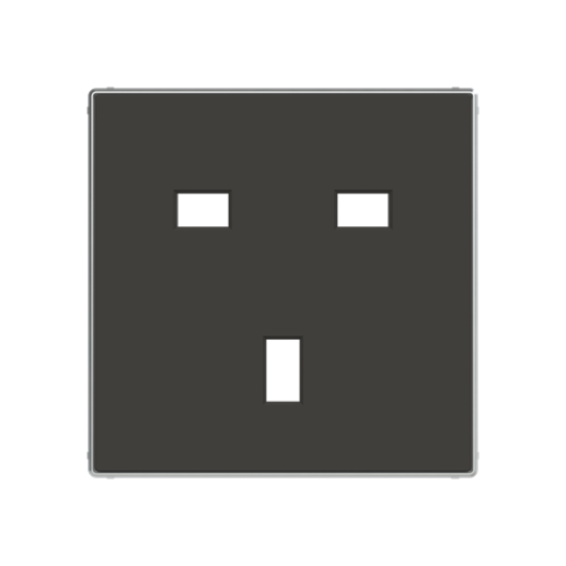 Cover socket outlet Without imprint Black - Sky Niessen