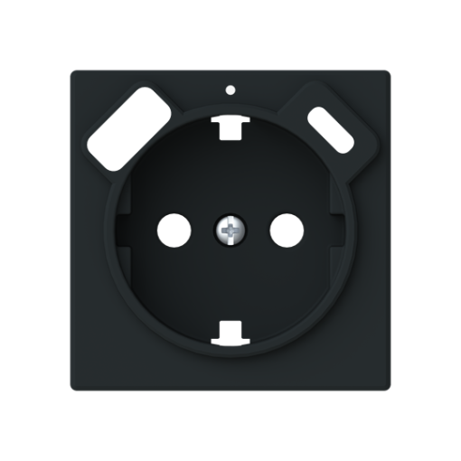 Cover USB charger Central cover plate for Socket outlet Various symbols Black - Alba