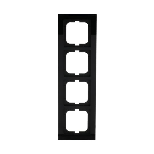 Cover frame 4-gang black - Busch-axcent