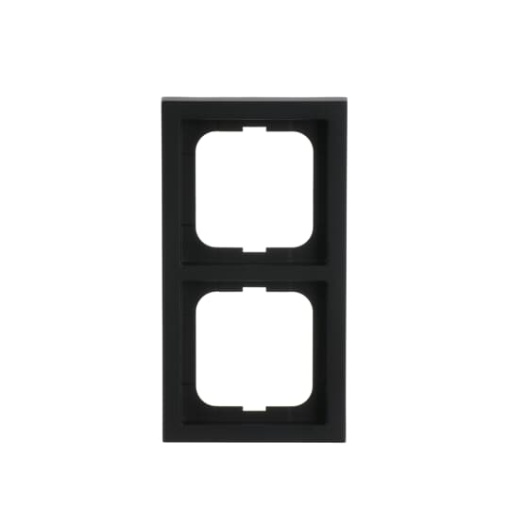 Cover frame 2-gang black matt - future linear - matt