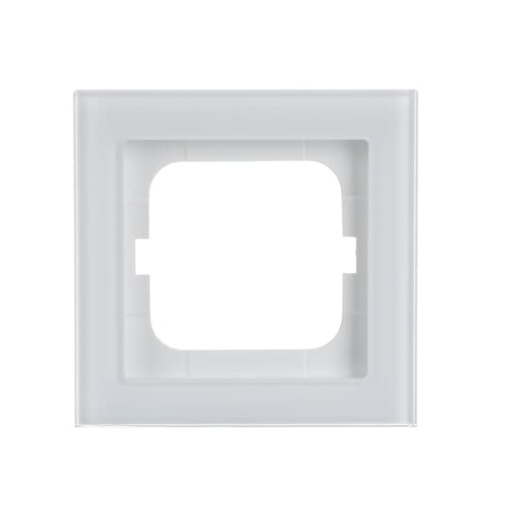 Cover frame 1-gang white glass - Busch-axcent pur