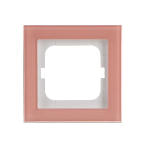 Cover frame 1-gang glass coral - Busch-axcent pur