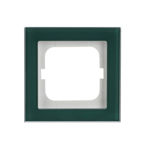 Cover frame 1-gang glass avocado - Busch-axcent pur