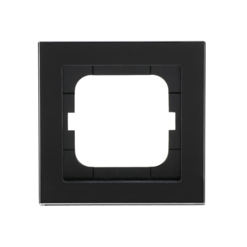 Cover frame 1-gang glass black - Busch-axcent pur