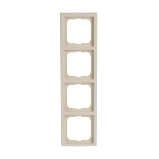 Cover frame 4-gang ivory white - future