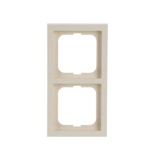 Cover frame 2-gang ivory white - future linear