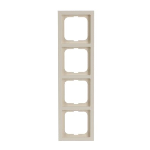 Cover frame 4-gang ivory white - future linear