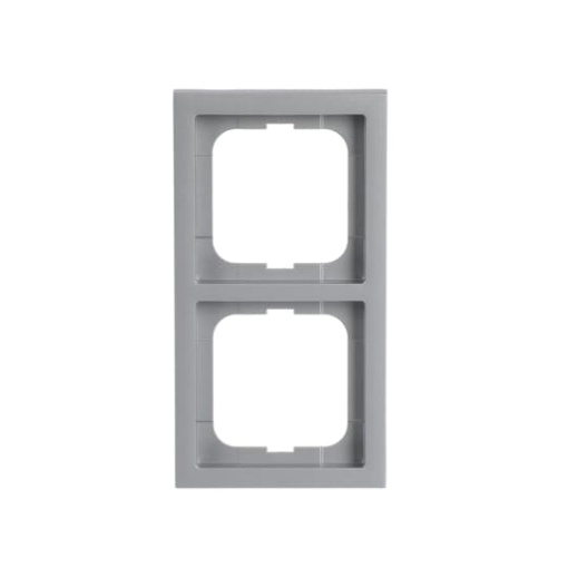 Cover frame 2-gang aluminium silver - future linear
