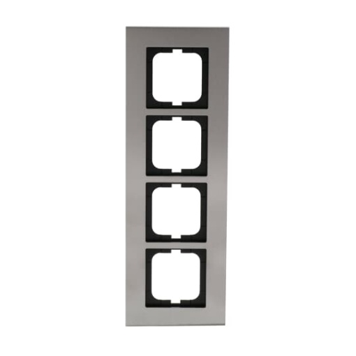 Cover frame 4-gang stainless steel - carat