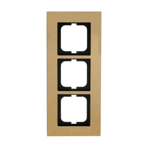 Cover frame 3-gang gold - carat
