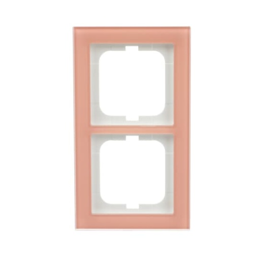Cover frame 2-gang glass coral - Busch-axcent pur