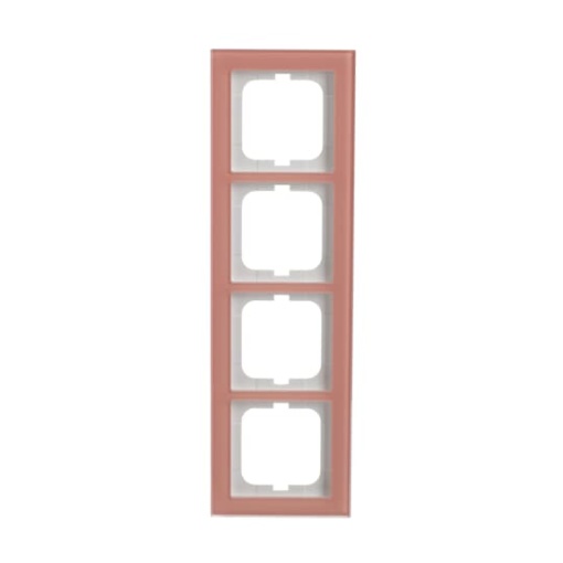 Cover frame 4-gang glass coral - Busch-axcent pur