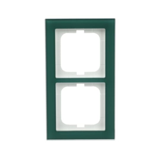 Cover frame 2-gang glass avocado - Busch-axcent pur