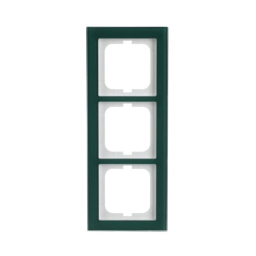 Cover frame 3-gang glass avocado - Busch-axcent pur
