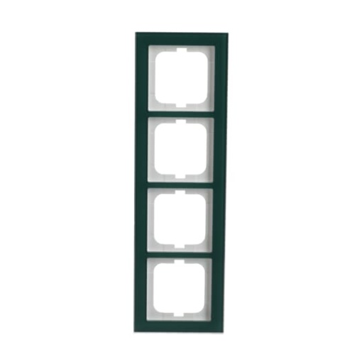 Cover frame 4-gang glass avocado - Busch-axcent pur