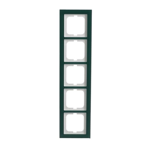 Cover frame 5-gang glass avocado - Busch-axcent pur