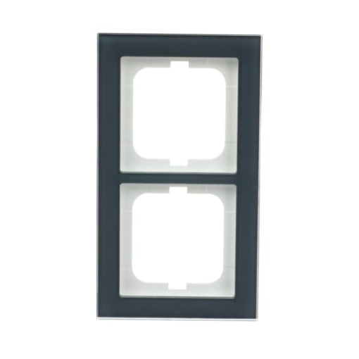 Cover frame 2-gang glass oyster - Busch-axcent pur