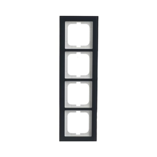 Cover frame 4-gang glass oyster - Busch-axcent pur