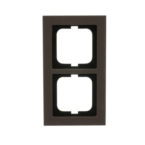 Cover frame 2-gang paper brown - Busch-axcent pur