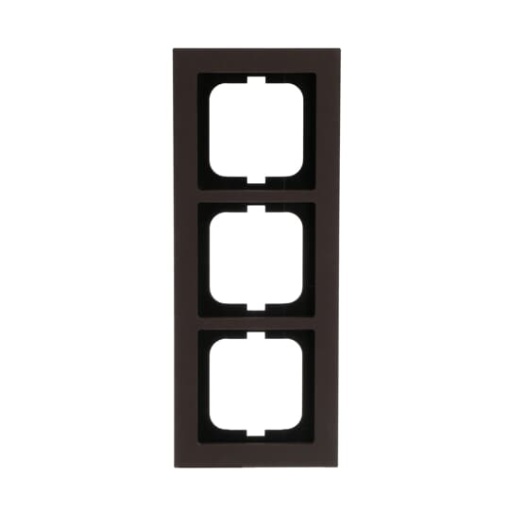 Cover frame 3-gang paper brown - Busch-axcent pur