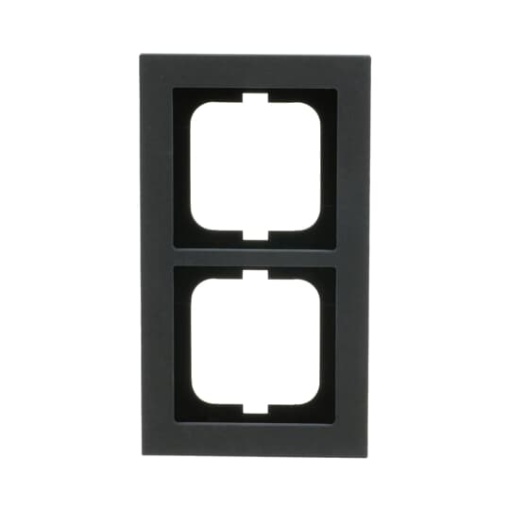 Cover frame 2-gang slate grey - Busch-axcent pur