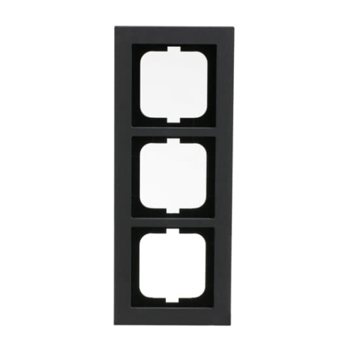 Cover frame 3-gang slate grey - Busch-axcent pur