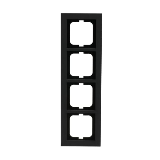 Cover frame 4-gang slate grey - Busch-axcent pur