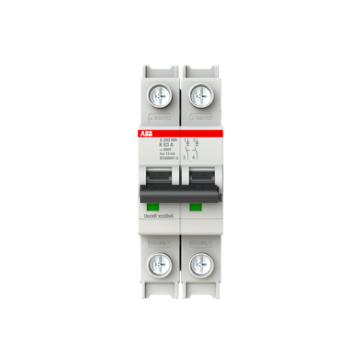 Miniature Circuit Breaker - S200MR - 2P - 63 A - K - 230 V AC 10 kA