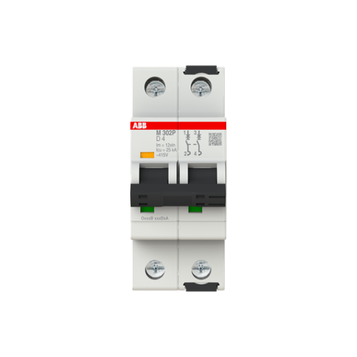 Miniature Circuit Breaker - M300P - 2P - 4 A - D Magnetic only