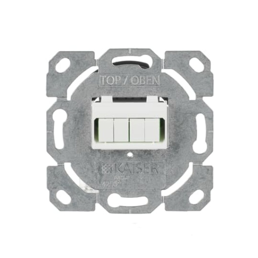 Flush Mounted Inserts LC-Quad Angled version 4gang silver